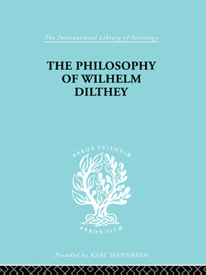 cover image of Philosophy of Wilhelm Dilthey